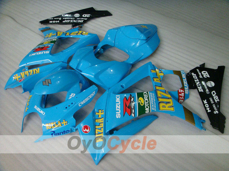 Injection Fairing kit for 07-08 GSX R1000 - Blue, Black - DUNLOP, Rizla+ #OYO87902156