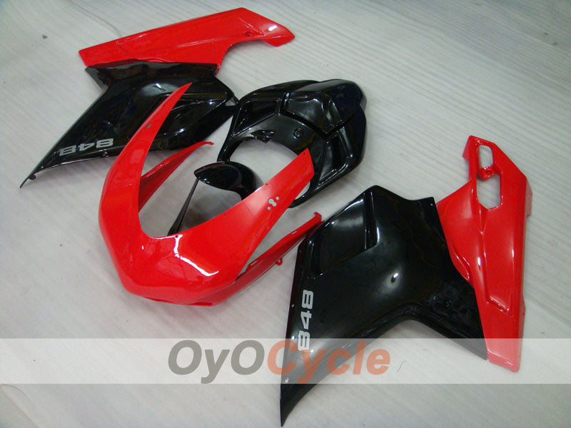 Injection Fairing kit for 08-13 Ducati 848 - Red, Black - Factory Style #OYO87902200 Secondary image