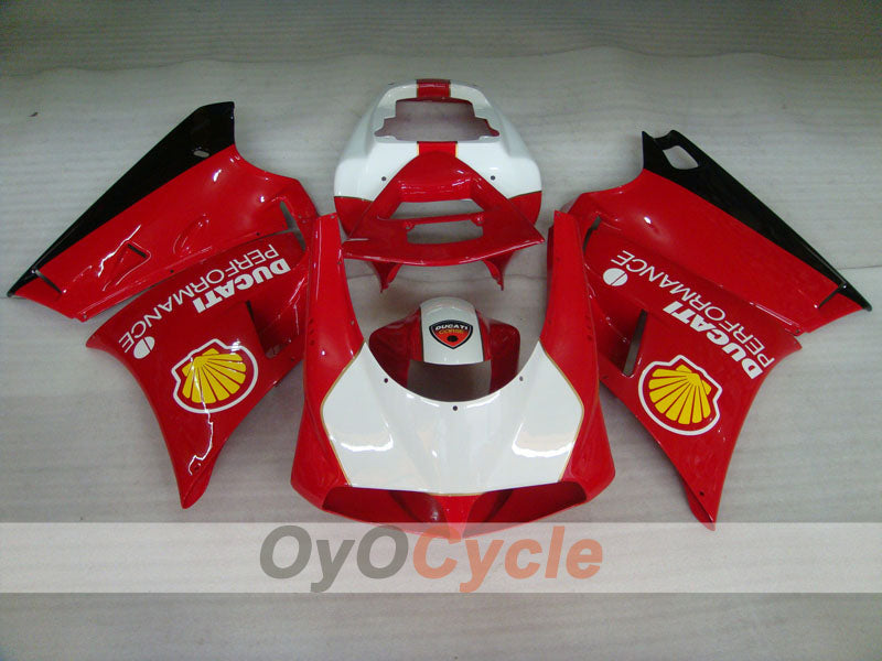 Injection Fairing kit for 99-02 Ducati 996 - Red, White - Performance #OYO87902231 Secondary image