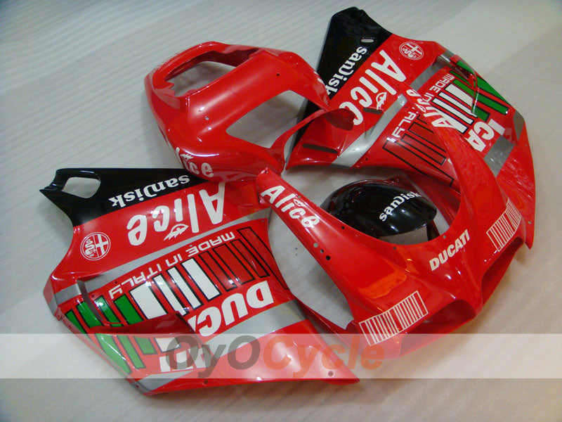Injection Fairing kit for 02-04 Ducati 998 - Red, Black - Alice #OYO87902260 Secondary image
