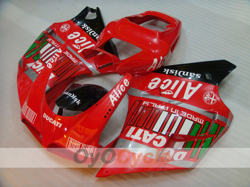Injection Fairing kit for 02-04 Ducati 998 - Red, Black - Alice #OYO87902260 Main image