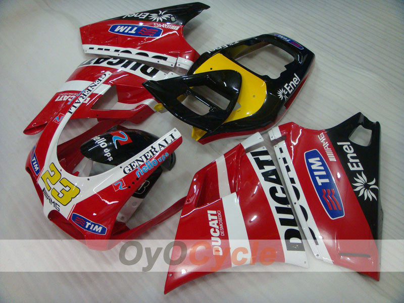 Injection Fairing kit for 02-04 Ducati 998 - Red, Black - Factory Style #OYO87902279