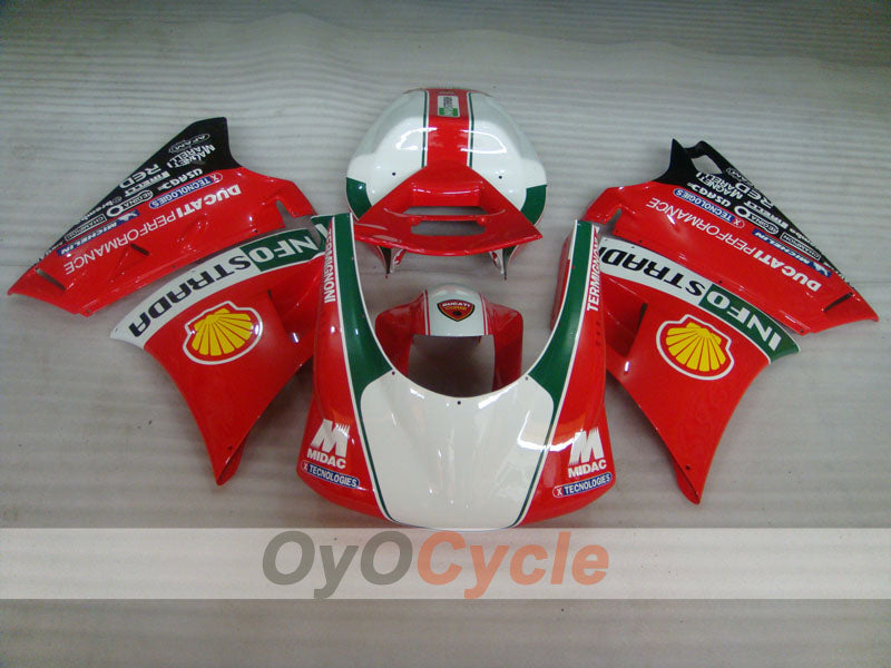 Injection Fairing kit for 02-04 Ducati 998 - Red, White - INFO STRADA #OYO87902298 Secondary image