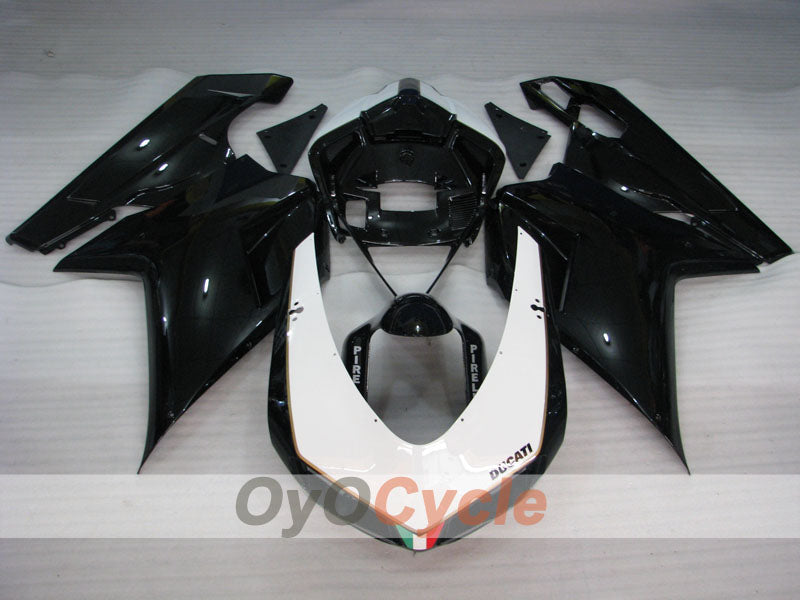 Injection Fairing kit for 07-09 Ducati 1098 - White, Black - Factory Style #OYO87902325 Secondary image
