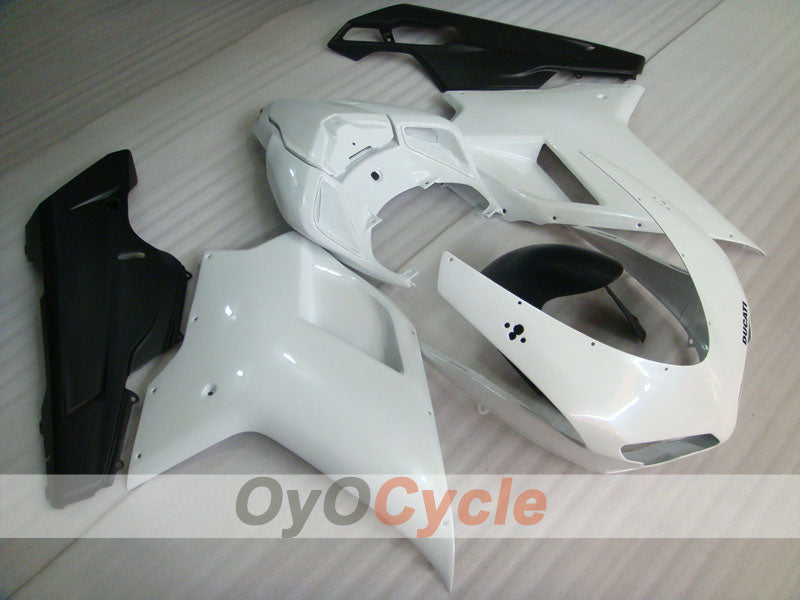 Injection Fairing kit for 09-11 Ducati 1198 - White, Black, Matte - Factory Style #OYO87902344 Main image