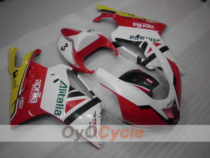 Fairing kit for 03-06 Aprilia RSV1000R - Red, White - Factory Style #OYO87902416 Main image