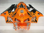 Injection Fairing kit for 03-04 CBR600RR - Orange, Black - Flame #OYO87902508