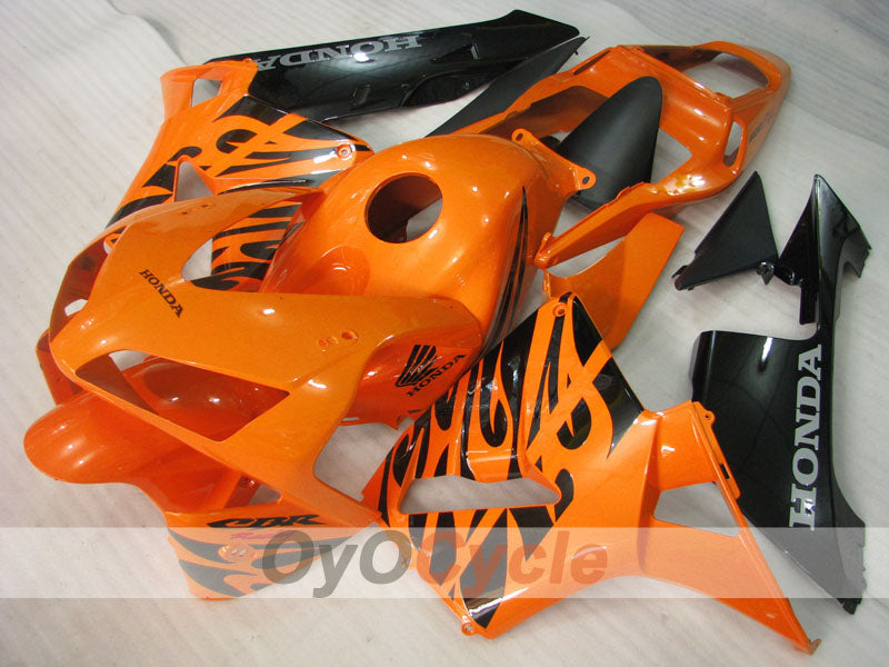 Injection Fairing kit for 03-04 CBR600RR - Orange, Black - Flame #OYO87902508