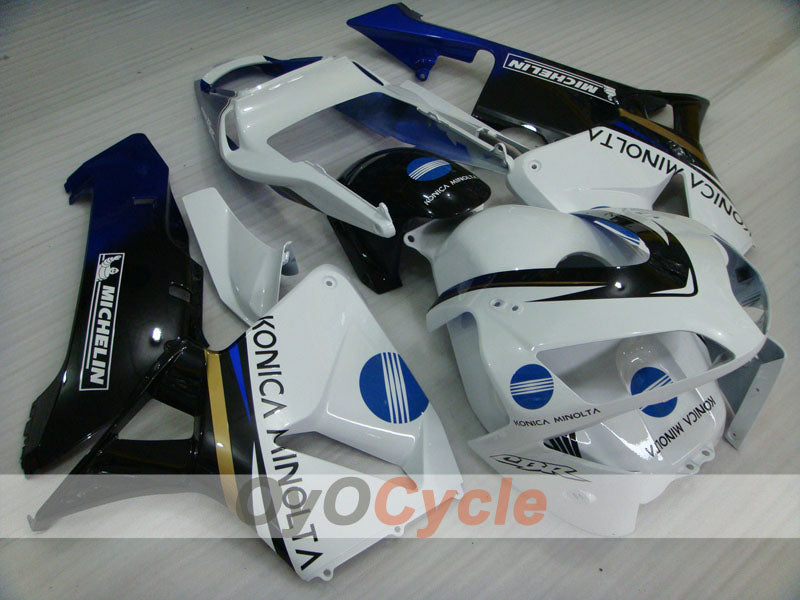 Injection Fairing kit for 03-04 CBR600RR - White, Black - Konica Minolta #OYO87902530