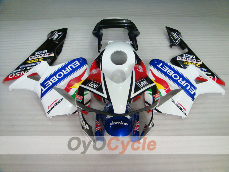 Injection Fairing kit for 03-04 CBR600RR - White, Black - Lee #OYO87902536 Secondary image