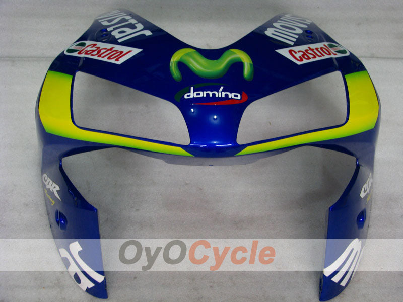 Injection Fairing kit for 03-04 CBR600RR - Yellow, Blue - Movistar #OYO87902537