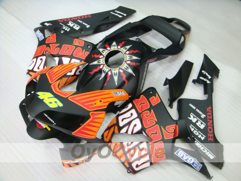Injection Fairing kit for 03-04 CBR600RR - Black, Matte - Rossi #OYO87902541 Secondary image