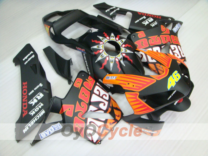 Injection Fairing kit for 03-04 CBR600RR - Black, Matte - Rossi #OYO87902541
