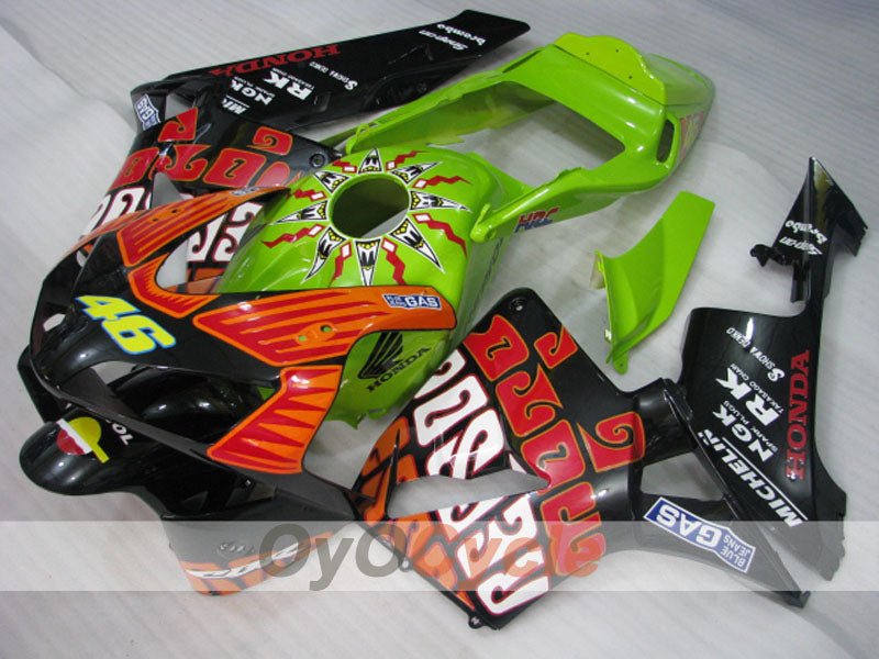 Injection Fairing kit for 03-04 CBR600RR - Green, Black - Rossi #OYO87902544 Secondary image