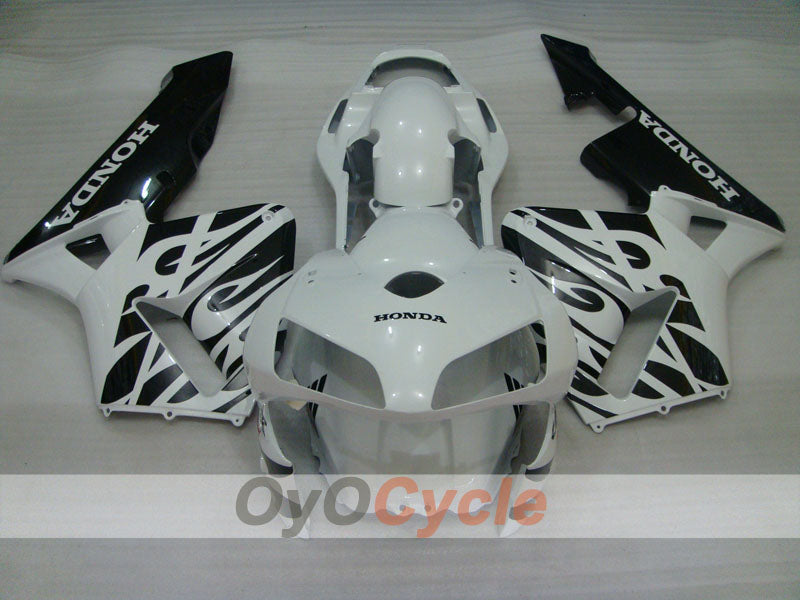 Injection Fairing kit for 03-04 CBR600RR - White, Black - Factory Style #OYO87902578