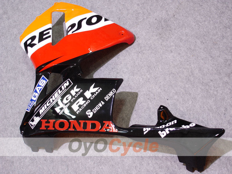 Injection Fairing kit for 03-04 CBR600RR - Yellow, Black - Repsol #OYO87902583