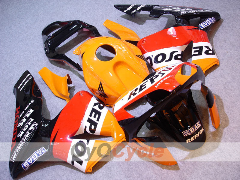 Injection Fairing kit for 03-04 CBR600RR - Yellow, Black - Repsol #OYO87902583 Main image