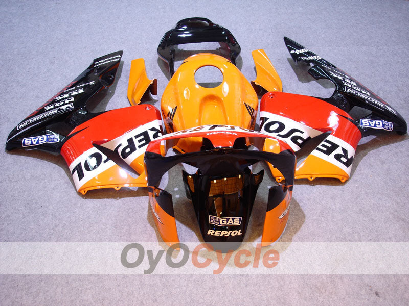 Injection Fairing kit for 03-04 CBR600RR - Yellow, Black - Repsol #OYO87902583