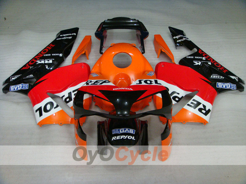 Injection Fairing kit for 03-04 CBR600RR - Orange, Black - Repsol #OYO87902584
