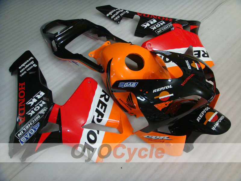 Injection Fairing kit for 03-04 CBR600RR - Orange, Black - Repsol #OYO87902585