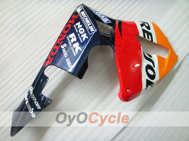 Injection Fairing kit for 03-04 CBR600RR - Red, Yellow - Repsol #OYO87902588