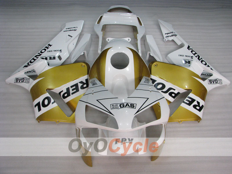 Injection Fairing kit for 03-04 CBR600RR - White, Gold - Repsol #OYO87902590 Secondary image