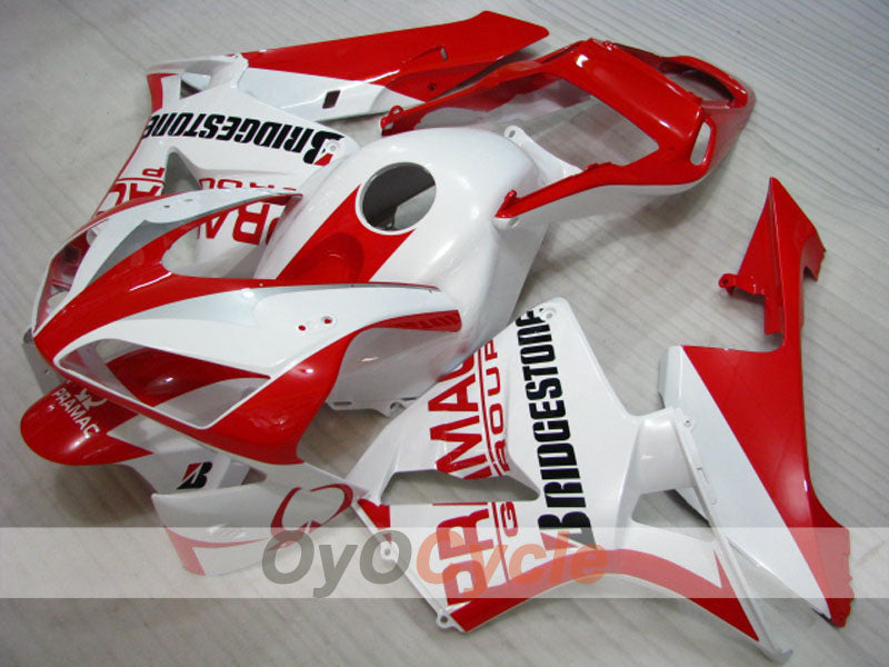 Injection Fairing kit for 03-04 CBR600RR - Red, White - PRAMAC #OYO87902594 Main image