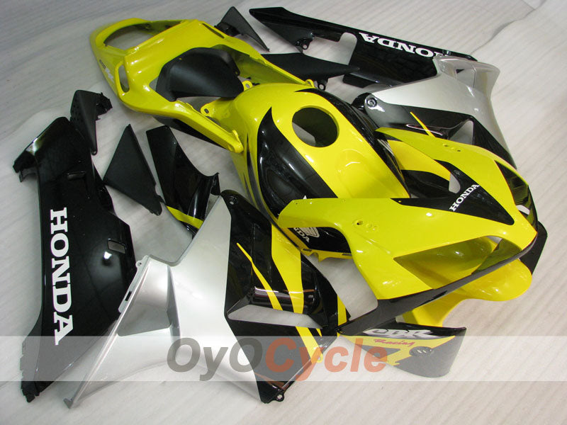 Injection Fairing kit for 03-04 CBR600RR - Yellow, Black - Factory Style #OYO87902612 Main image