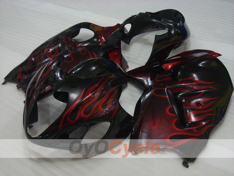 Injection Fairing kit for 99-07 GSXR1300 Hayabusa - Red, Black - Flame #OYO87902664