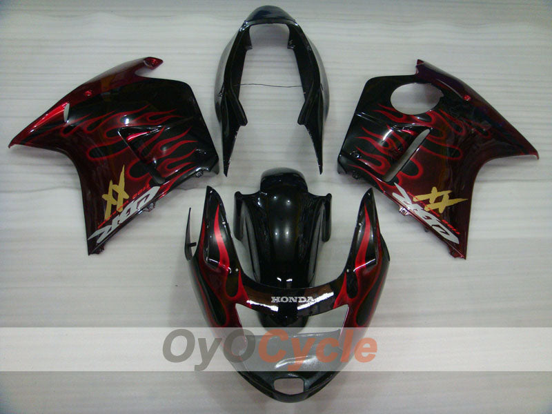 Injection Fairing kit for 96-07 CBR1100XX - Red, Black - Flame #OYO87902798