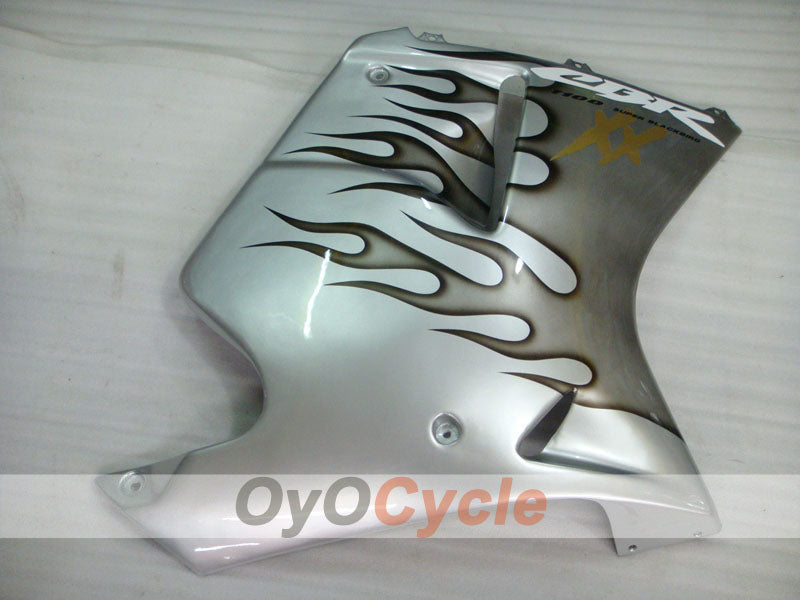 Injection Fairing kit for 96-07 CBR1100XX - Black, Silver - Flame #OYO87902801
