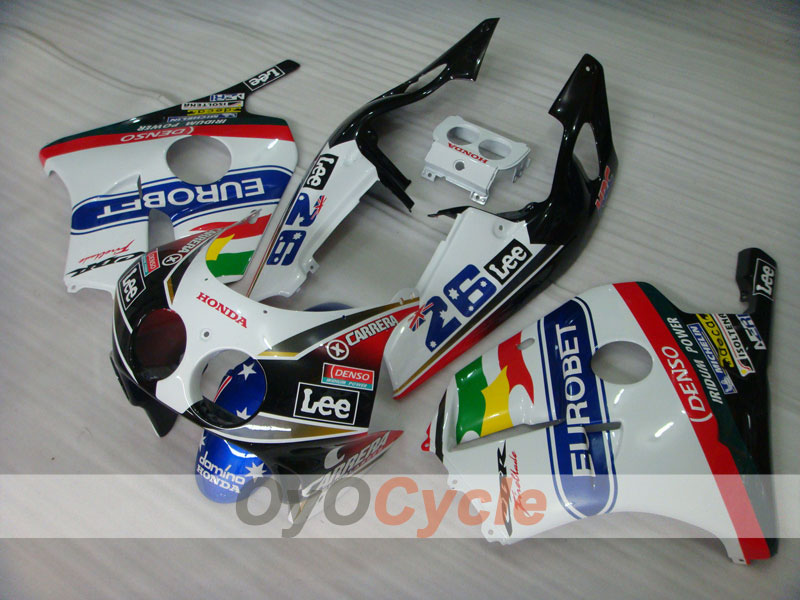 Injection Fairing kit for 90-94 CBR250RR - Red, White - Lee #OYO87902954