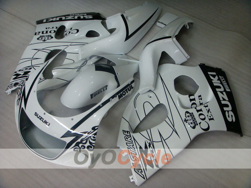 Fairing kit for 97-00 Suzuki GSXR600 - White, Black - Corona, MOTUL #OYO87902976