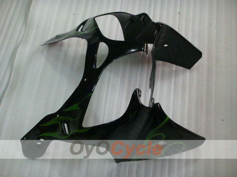 Fairing kit for 00-01 NINJA ZX-9R - Green, Black - Flame #OYO87903026