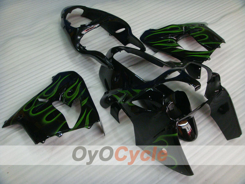Fairing kit for 00-01 NINJA ZX-9R - Green, Black - Flame #OYO87903026 Main image