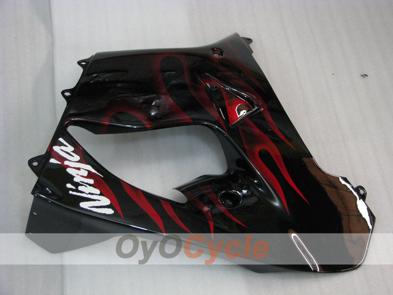 Fairing kit for 00-01 NINJA ZX-9R - Red, Black - Flame #OYO87903028