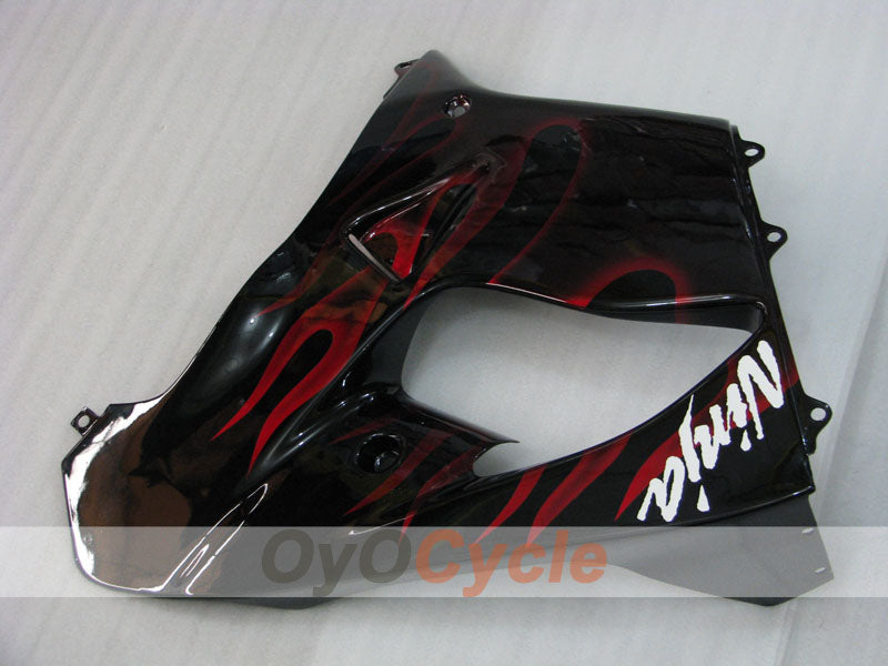 Fairing kit for 00-01 NINJA ZX-9R - Red, Black - Flame #OYO87903028