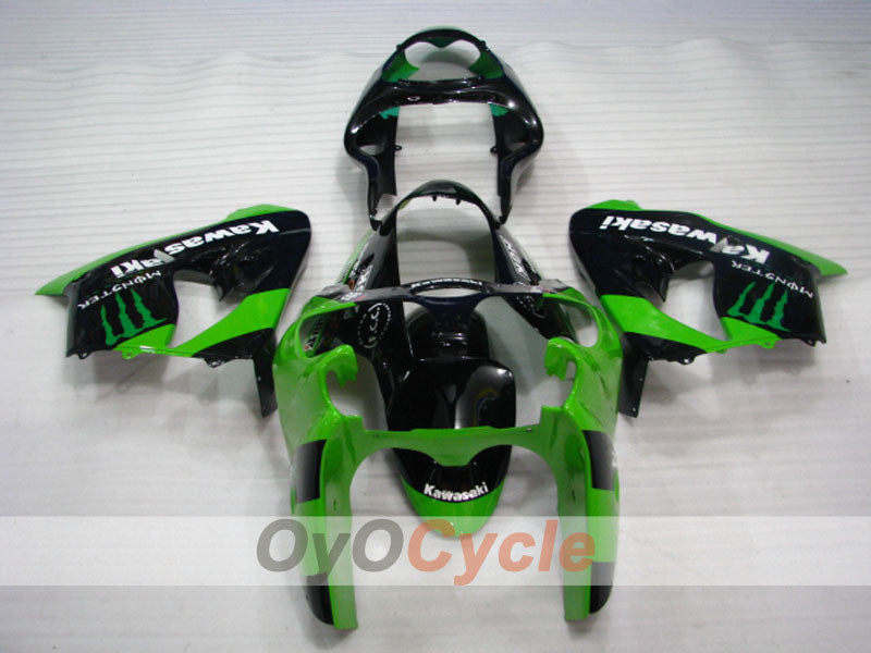 Fairing kit for 00-01 NINJA ZX-9R - Green, Black - Monster #OYO87903031
