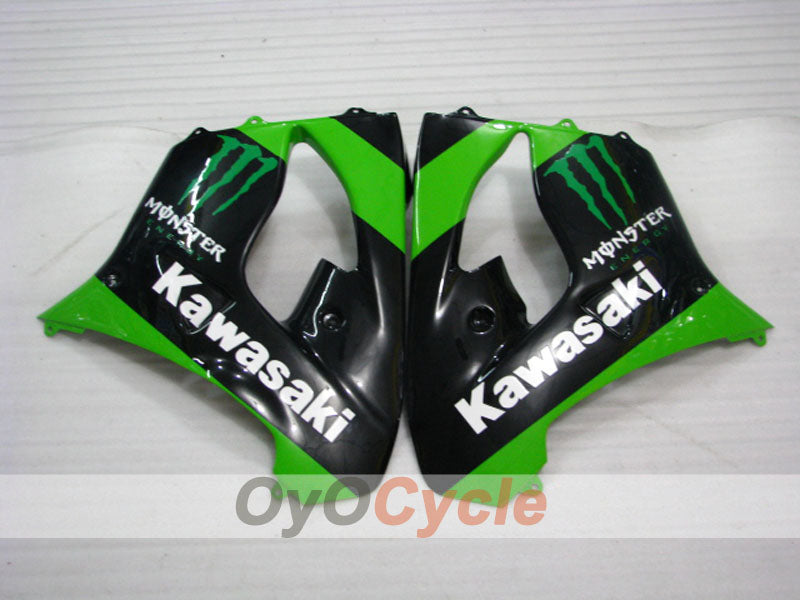 Fairing kit for 00-01 NINJA ZX-9R - Green, Black - Monster #OYO87903031