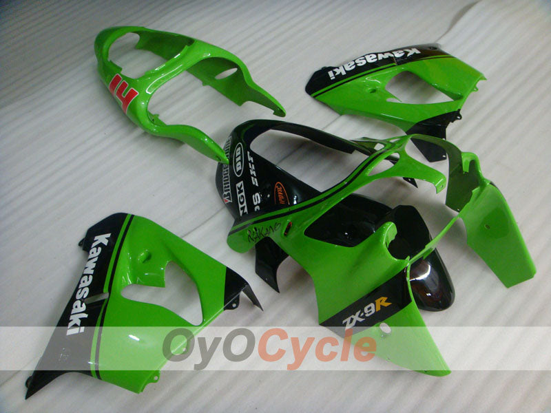 Fairing kit for 00-01 NINJA ZX-9R - Green, Black - Nakano #OYO87903034 Main image