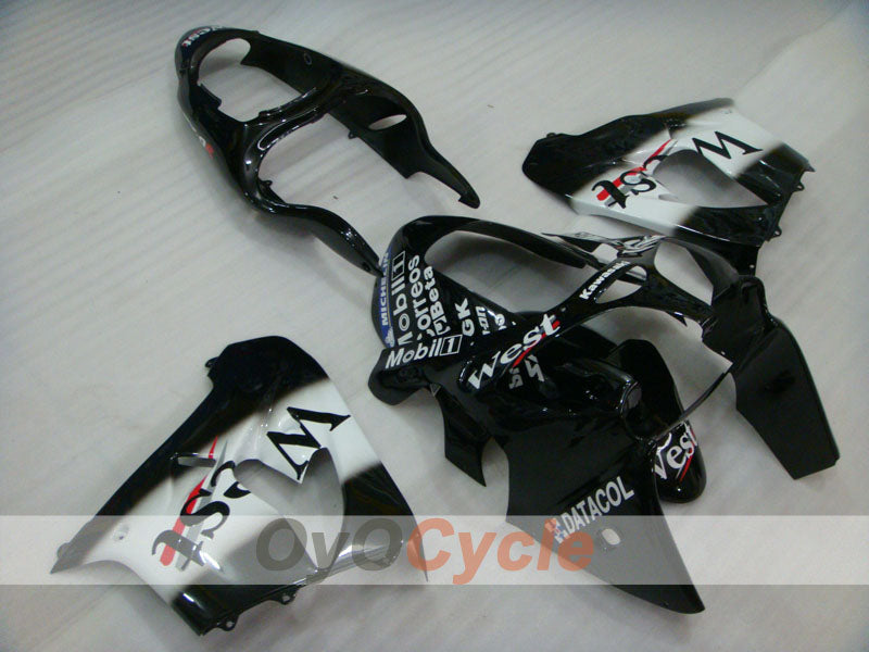 Fairing kit for 00-01 NINJA ZX-9R - White, Black - West #OYO87903049