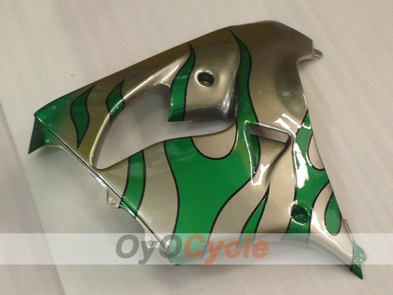 Fairing kit for 00-01 NINJA ZX-9R - Green, Silver - Flame #OYO87906059