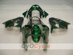 Fairing kit for 00-01 NINJA ZX-9R - Green, Silver - Flame #OYO87906059
