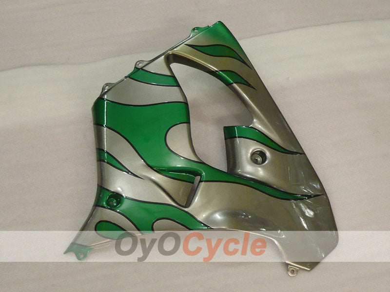 Fairing kit for 00-01 NINJA ZX-9R - Green, Silver - Flame #OYO87906059
