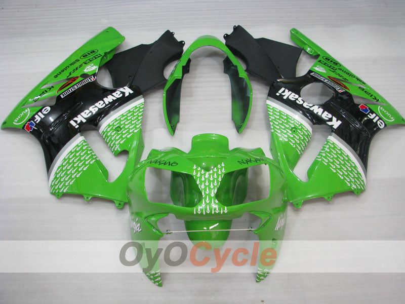 Injection Fairing kit for 02-05 NINJA ZX-12R - Green, Black - Nakano #OYO87903099