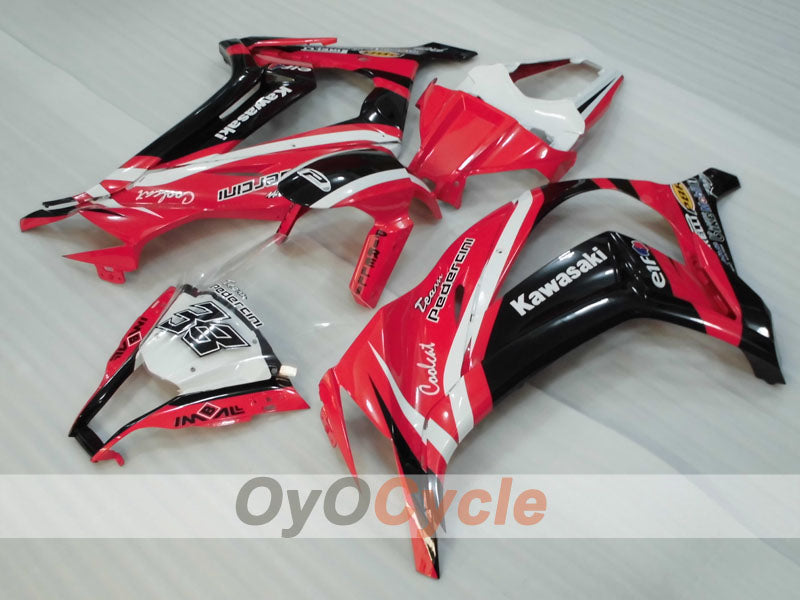 Injection Fairing kit for 11-15 NINJA ZX-10R - Red, Black - PIRELLI #OYO87903140