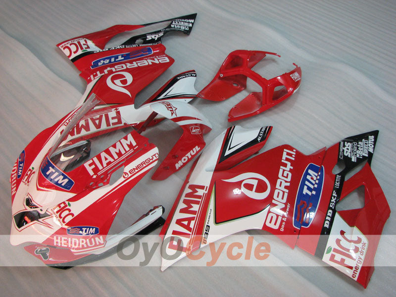 Injection Fairing kit for 11-14 Ducati 1199 - Red, White - FIAMM #OYO87903383 Secondary image