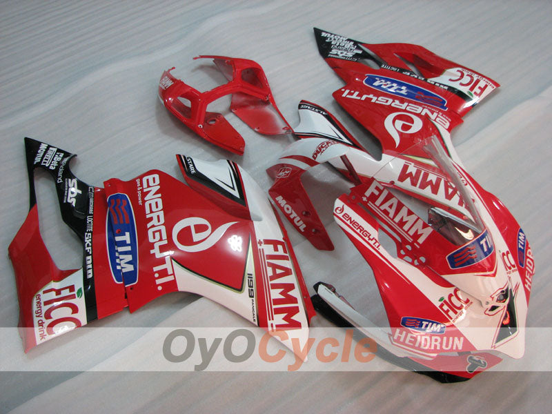 Injection Fairing kit for 11-14 Ducati 1199 - Red, White - FIAMM #OYO87903383 Main image