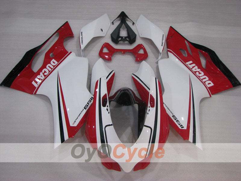 Injection Fairing kit for 11-14 Ducati 1199 - Red, White - Factory Style #OYO87903386 Secondary image