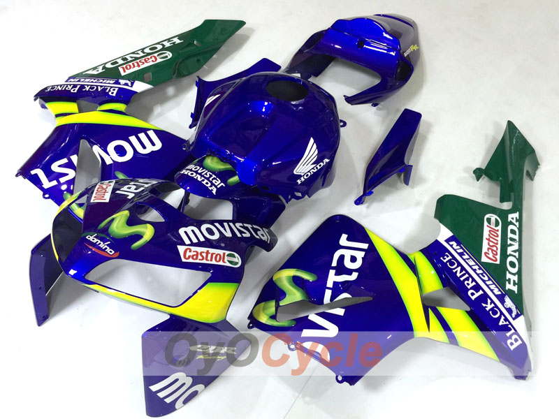 Injection Fairing kit for 05-06 CBR600RR - Yellow, Blue - Castrol, MICHELIN, Movistar #OYO87904538 Secondary image